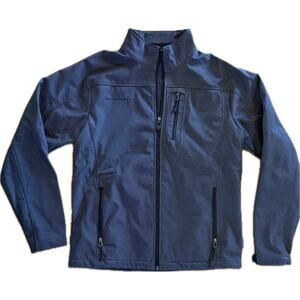 Free Country Jacket Men's Size S Black Softshell Full Zip Lined